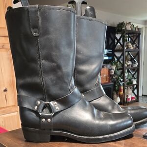 Dingo Mens 15D Harness Boots Biker Moto Grunge Leather